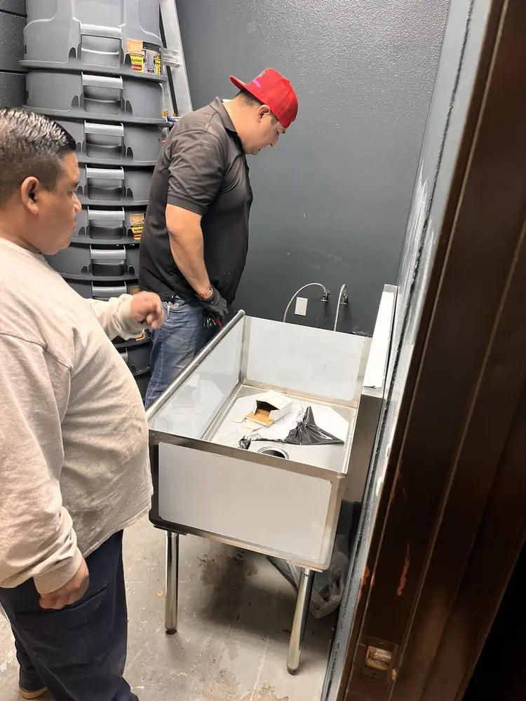 Commercial plumbing and sink installation in Arvin